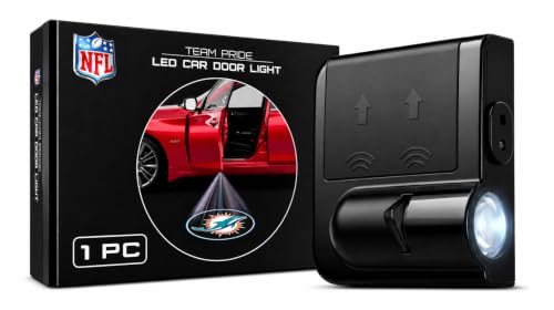 Image of LED Car Door Light - Officially Licensed NFL Wireless Projector - Show Your Team Pride - Battery Powered, Easy Install