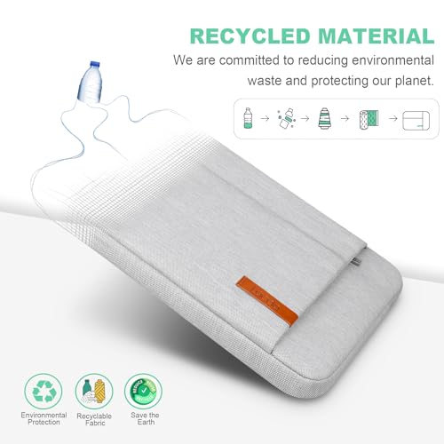 Lacdo 15-15.6 Inch Laptop Sleeve Case for Acer HP Lenovo Dell ASUS Laptop, Acer Aspire 15, HP Pavilion/Envy 15, Dell Inspiron/Latitude 15, Lenovo IdeaPad 15, ASUS ZenBook 15 Computer Bag, Gray