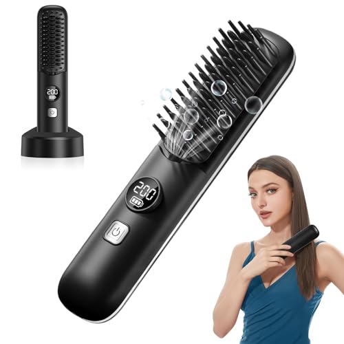 worahroe Plancha de Pelo Profesional, Cepillo Alisador Pelo para cabello largo, 5 Temperaturas, Protección Antiquemaduras, Calentamiento Rápido Cerámica worahroe Plancha de Pelo Profesional, Cepillo Alisador Pelo para cabello largo, 5 Temperaturas, Protección Antiquemaduras, Calentamiento Rápido Cerámica