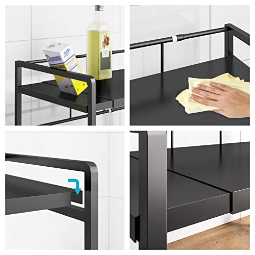 Support pour four à micro-ondes en acier renforcé, étagère haute résistance 176 LB - 6