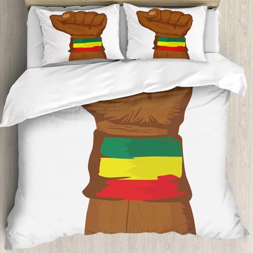 Ensemble de literie microfibre durable motif reggae 228x264cm
