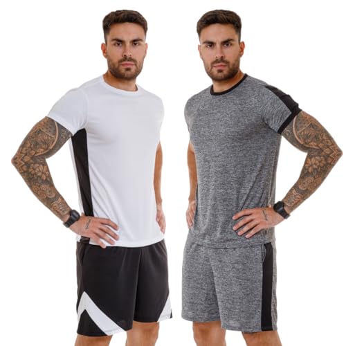 Daze Kit 2 Conjunto Camisa e Shorts Dry Slim Fitness Masculino pa...