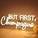 SYLHOME But First Champagne Led Neon Light Sign Home Bar Kitchen Man Cave Pub Wall Sign Decor Wedding Birthday Grad Party Backdrop Drinks Gifts 16.54