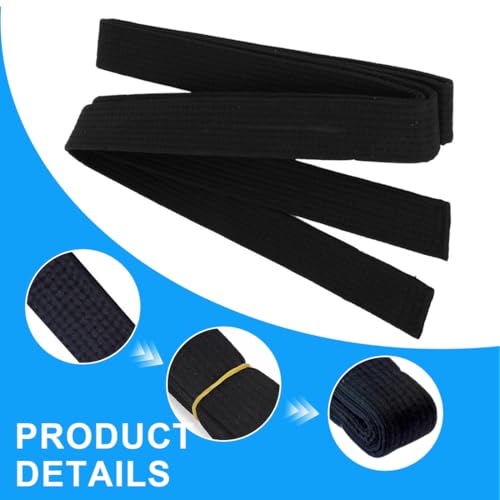 XPEX 200 cm Judo gürtel Judo Karate Gürtel Belt Kampfkunst Karate Judo Baumwolle Taekwondo Belts Professioneller Karate Aikido Belt für Kinder Erwachsene Kampfsportgürtel (Schwarz)