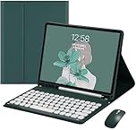 Keyboard Case for Samsung Galaxy Tab A8 10.5 inch 2022 with Mouse，Smart Soft Case with Bluetooth Keyboard for Galaxy Tab A8 Detachable Wireless Keyboard Tablet Cover with Pencil Holder (Teal)