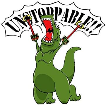 LA STICKERS Unstoppable T-Rex - Sticker Graphic - Auto, Wall, Laptop, Cell, Truck Sticker for Windows, Cars, Trucks