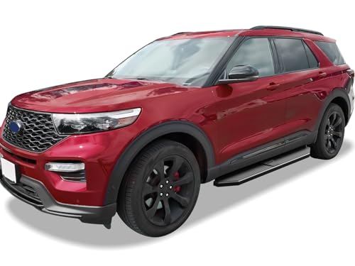 Estribos planos Tuxtreme 6 pulgadas negro acero Ford Explorer miniatura 2