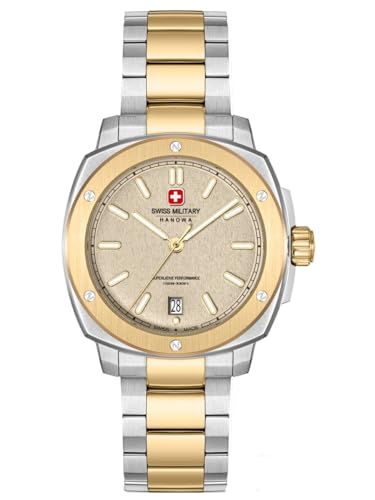 Swiss Military Hanowa Reloj de cuarzo Sirius Quartz 10 ATM, dorado / plateado, onesize, Pulsera