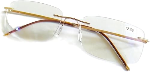 krlanhx Lector antifatiga multifocal progresivo ultraligero de doble uso de los vidrios de lectura sin montura