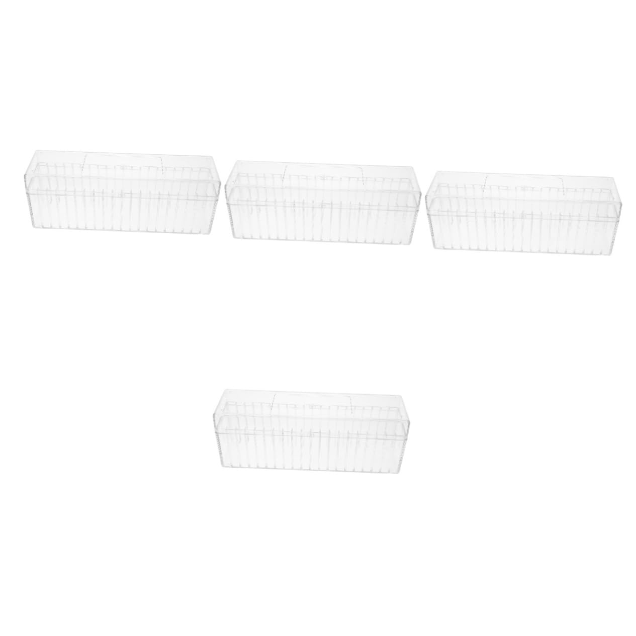 Operitacx Caja De 4 Piezas Caja de almacenamiento de monedas graduada envase plastic container monedero multifunción monederos para coleccionistas Múltiples ranuras Caja de almacenaje