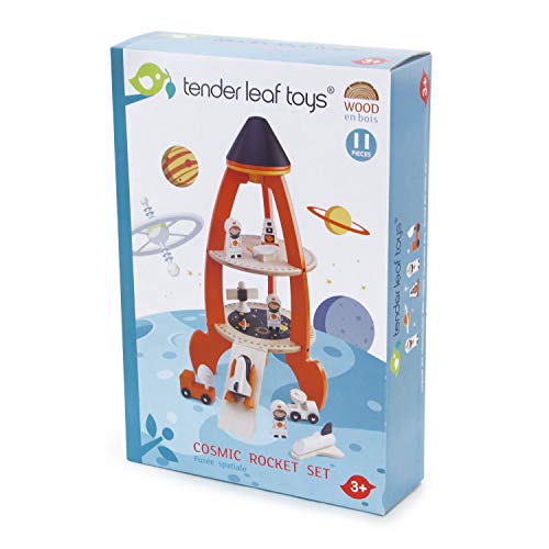Tender Leaf Toys Cosmic Rocket Set - Wooden Rocket Play Set