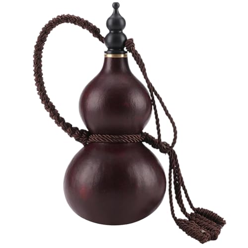 Gourd Water Bottle with Roped Cap 500-750Ml Natural Sports Gourd Bottle Retro Travel Water Bottle for Gym Leakproof Water Cup Portable Gourd Style Drink Holder for Water, Wine,Tea