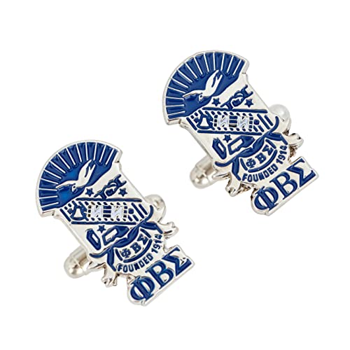 Mancuernillas Phi Beta Sigma con Escudo y Letras miniatura 1