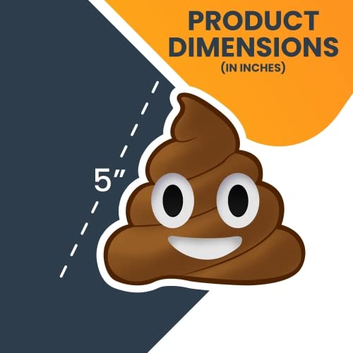 Image of Magnet Me Up Poop Emoticon Magnet Decal, Cute Self-Expression Decorative Magnet for Car, Truck, SUV, Or Any Other Magnetic Surface