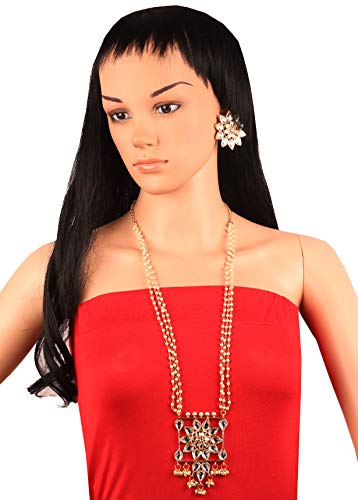 Image of Touchstone Indian Colorful Delicate Desire Traditional Exclusive Designer Jewellery Pendant Sets for Women
