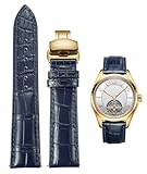 Gaufré Crocodile Classique: BINLUN Le bracelet en cuir est fait de cuir de crocodile de haute qualité. La texture unique du cuir de crocodile donne au bracelet un look luxueux unique. Les côtés en cuir qui collent à la peau sont imperméables et vous permettent d'avoir une excellente expérience de port en tout temps