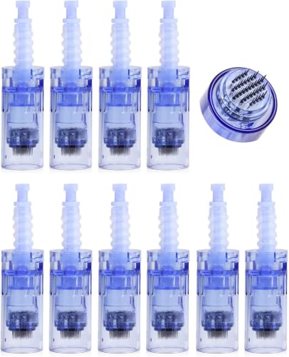 36 Pin Micro Needles Dermapen Agujas de repuesto Puntas Ranura para cartucho, Bajonett Port, para Derma Pen Eléctrico Antienvejecimiento Arrugas Rejuvenecimiento de la piel, 10 piezas/paquete