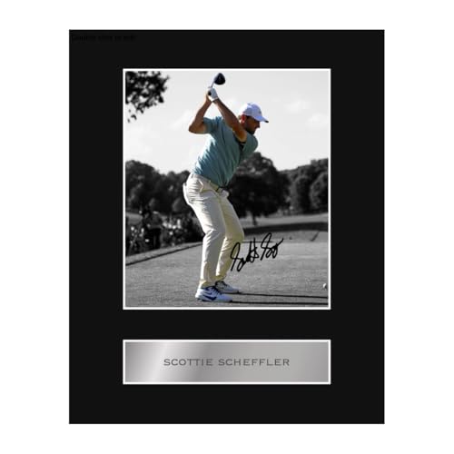 Pre Printed Signature Signed Scottie Scheffler Mounted Photo Display #01