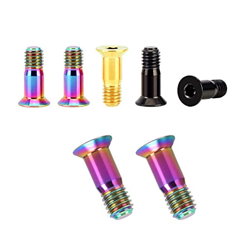 Ihreesy 2Pcs Bicycle Rear Derailleur Screws,M5 Bike Rear Derailleur Guide Wheel Screws Titanium Alloy Rear Derailleur Pulley Bolt For Mtb Bicycle,Gold #TOP5