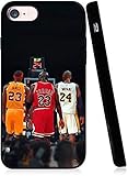 Legendäres Basketball-Thema entworfen für iPhone 7/8/SE 2020 Hülle, Mode Slim Schutzhülle Anti-Kratzen Premium TPU Slim Fit Soft Cover Kompatibel mit iPhone 4,7 Zoll Hülle (Lebron-Jordan-Kobe)