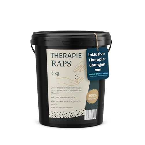 Bio Therapieraps 5kg - inkl. App Zugang mit Videoanleitung bei Physiohealth natürlicher Rapssamen kann helfen bei Arthrose Gelenkschmerzen Gicht Verspannungen oder zur Regeneration