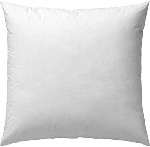 Premium Feather and Down Pillow Insert, Decorative Throw Stuffer Inserts, Hypoallergenic, Cotton Cover, White (26x26)