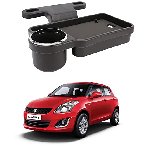 Image of Oshotto (FT-04) Foldable Car Auto Headrest Rear Back Seat Table Drink Food Cup Tray Holder Compatible with Maruti Suzuki Swift Old - Black