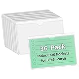 36 custodie in PVC per carte tascabili, con supporto adesivo resistente, per organizzare la classificazione delle biblioteche scolastiche, etichette per magazzini