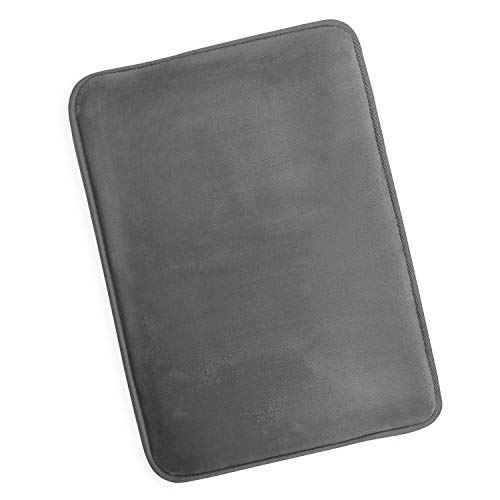 Clara Clark Bathroom Rugs, Ultra Soft Plush Bath Mat for Bathroom, Non-Slip, Velvet Memory Foam Bath Rugs, 17 x 24, Solid Grey by Clara Clark - Used condition - US$7.29