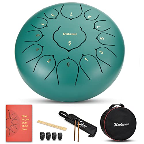 Steel Tongue Drum-13 Note 12 Inch Percussion Instrument Lotus Hand Pan Drum C Key With Drum Mallets Carry Bag… #TOP25