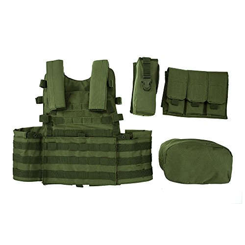 Variante de Lixada chaleco airsoft modular Molle con bolsa hidratación