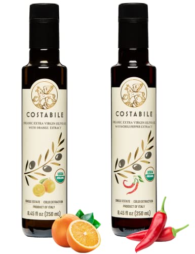 Combo Aceite de Oliva Extra Virgen Infundido Naranja y Chile