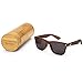 Personalized Custom Walnut Wooden Sunglasses UV400 Wedding Groomsmen Gift (Black with box)
