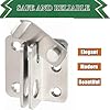ZiYuya Flip Latch Gate Latches Slide Bolt Latch Safety Door Lock Catch for Barn Cabinet Garden Bathroom Garage Window Sliding Door Shed Lock (Silver - Right Open, L 62 * 56MM) #5
