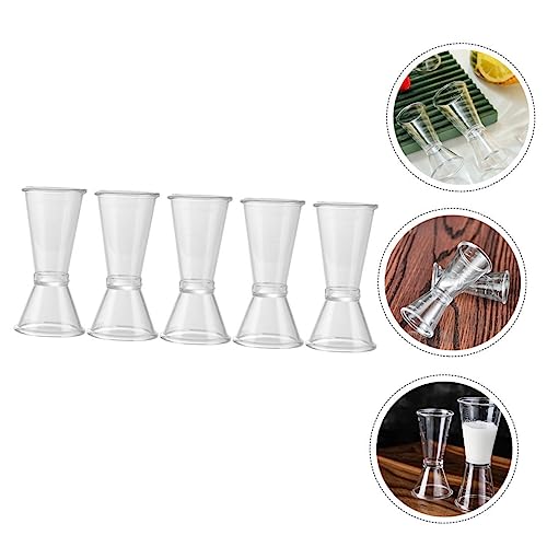 Tazas medidoras para cócteles que evitan manchas, set de 6 piezas plásticas con mango largo 7
