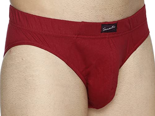 Image of Semantic Men's Solid Cotton Brief Underwear - Pack of 3