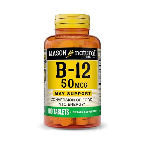MASON NATURAL Vitamin B12 50 mcg with Calcium 100 Day Supply