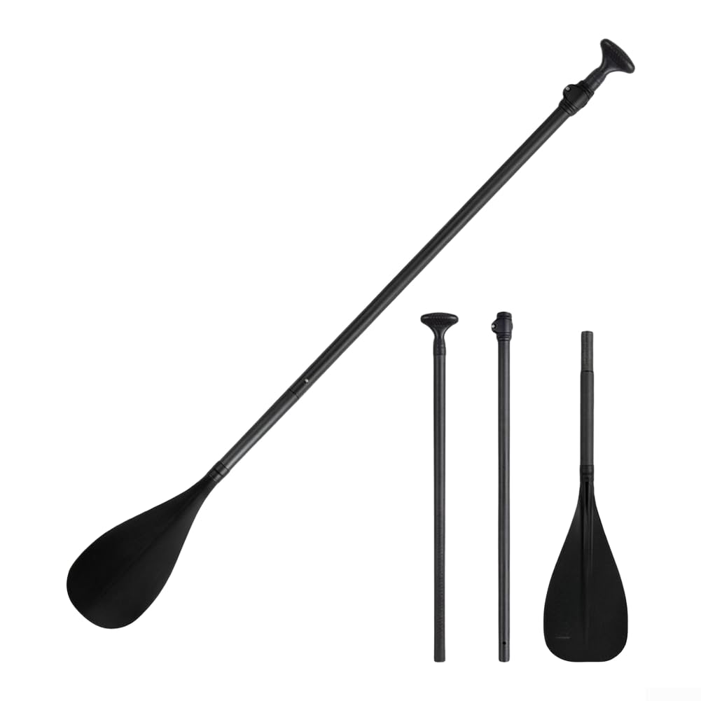 Pala juvenil SUP, remo de kayak para niños, eje de carbono ligero, paleta juvenil ajustable, diseño de tres piezas, remo de pequeña estatura, agua para principiantes