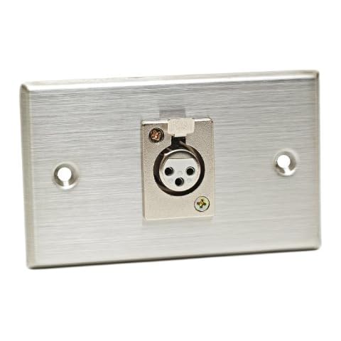 CAD Audio 40-347 Duplex Wall Plate with Single 3-Pin XLR-Female Connector Cover