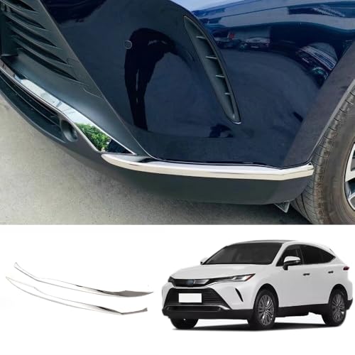 JIEOSDIN Car Accessories Front Bumper Corner Protection Cover Trims Protective Decorative Strip Compatible with Toyota VENZA 2021 2022 2023 2024 (Chrome) 2PCS Stainless Steel