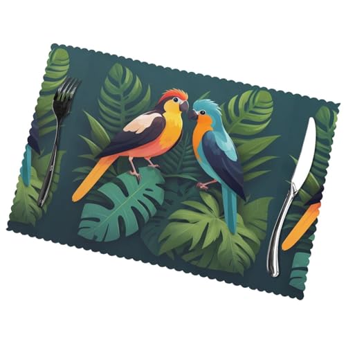 Set de table oiseaux pour repas en terrasse et dîner de famille