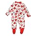 HonestBaby Sleep and Play Footed Pajamas One-Piece Sleeper Jumpsuit Zip-front PJs 100% Organic Cotton for Baby Girls, Lolly Love, 0-3 Months
