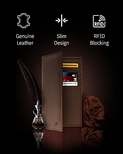 Image of Access Denied Genuine Leather Checkbook Cover For Women & Men - Checkbook Holder For Duplicate Checks Card Wallet RFID