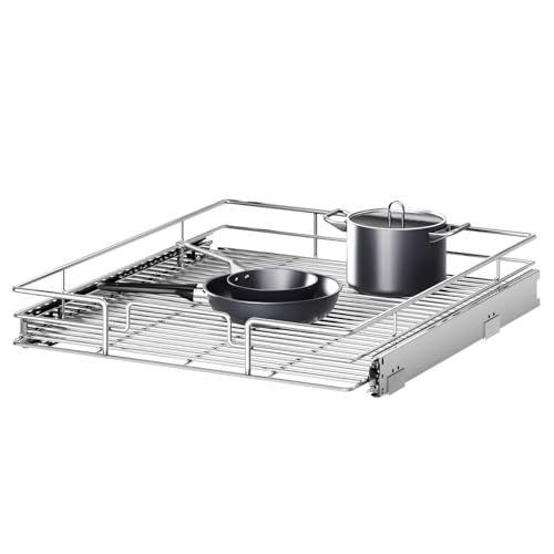 Pull Out Cabinet Organizer 1912" W x 2112" D, Heavy Duty Cabinet Pull Out Shelves, Slide Out Drawers Organization for Kitchen Cabinets Bathroom