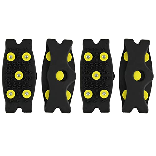 Veemoon 2 Paires Pinces À Neige Crampons À Enfiler Pince Chaussure Antidérapante Crampons d'escalade avec Traction Crampons Crampons Couvre Glace Cover