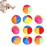 Foot Bag - Lot de 10 Balles Multicolores Portables Amusantes | Footbag Pour Débutant, Conç...