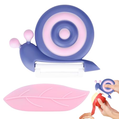 Suevut Sparschäler für Kinder in Schneckenform - Keramik Gemüseschäler mit Rutschfestem Griff, Sicherer Obstschäler für Äpfel, Kartoffeln und Gurken, Küchenhelfer für Kinder (Lila)