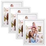 Elegantes marcos blancos: Estos marcos de fotos blancos de grano de madera 20x25 serán una gran opción para decorar su hogar, oficina, boda, vivero. Muy bien mostrar las fotos en la pared o el escritorio a su familia y amigos queridos. Marcos blancos puros boda romántica y el amor para siempre.