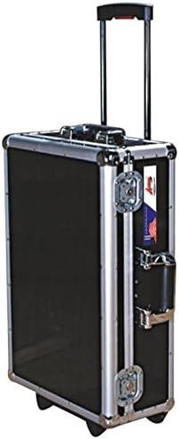 Pro DJ ATA Aluminum Flight Road Travel Carrying Case For CD's With Transport Wheels - 4 Sections, Holds 150/425 CD's - CD-20B