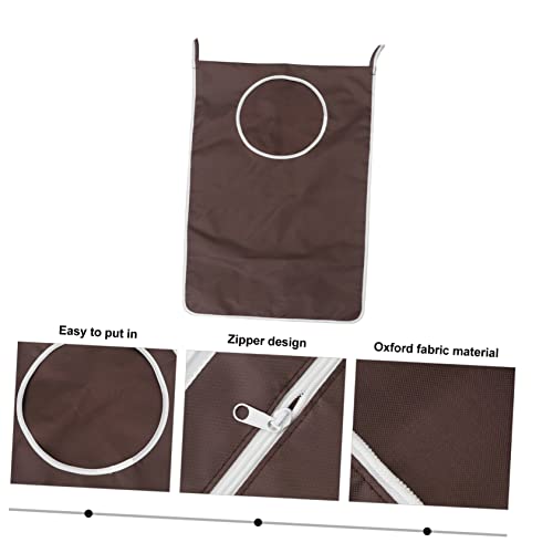 Cesto para ropa sucia de gran capacidad en tela Oxford color café para baño y dormitorio 7